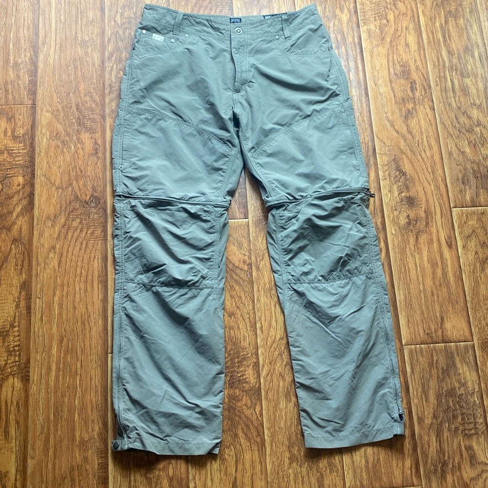 Kuhl mens size 36x32 khaki convertible cargo pants